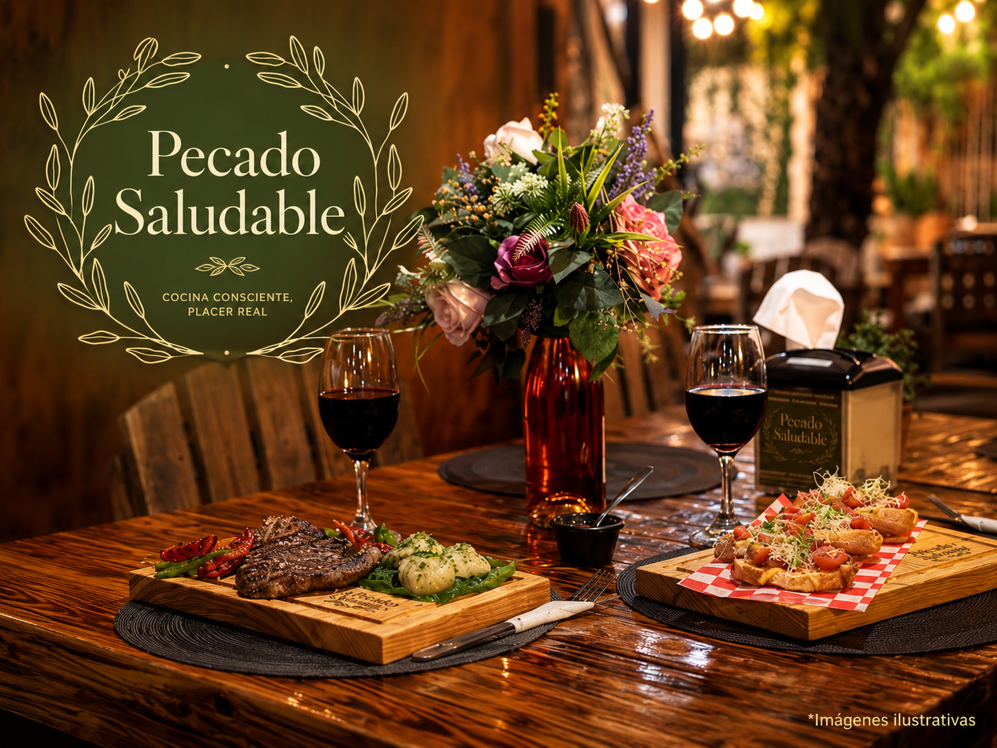 Propuesta gastronómica de Pecado Saludable
